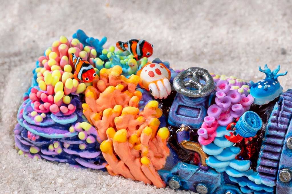 the immense ocean series coral odyssey artisan keycaps