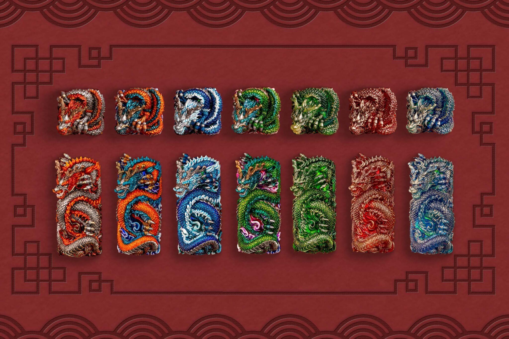 jellykey dragon sigil custom keycaps 318