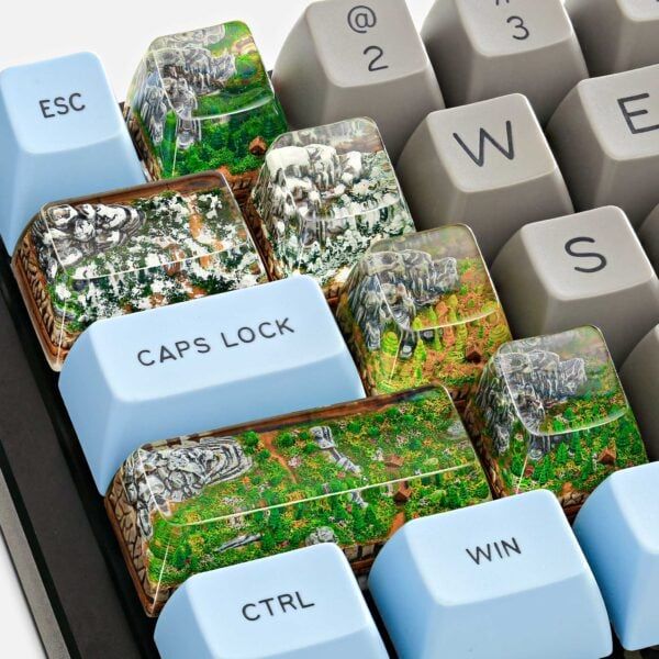 Born of Forest artisan keycaps