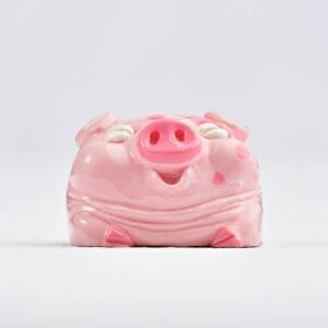 Jelly key - Piggy bank artisan resin custom keycaps - 037