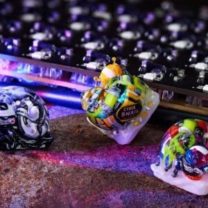cyborg snail custom keycaps 049